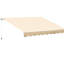 Auvent de terrasse beige 10 pi x 8 pi, abri de soleil pour terrasse avec tissu aquatique, manivelle manuelle, pour balcon, cour, parasol et terrasse en aluminium, cour