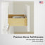 Meuble-lavabo blanc en bois d'aulne foncé avec plateau en céramique blanc-455111897