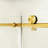 56" - 60" W X 76" H Single Sliding Shower Door, Frameless Bathroom Sliding Door With 1/4" (6Mm) Tempered Glass For Walk-In Shower, Brushed Gold-121018003