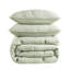 Courtepointe très grand en coton de taille sauge très doux avec texture froissée, respirante pour une utilisation toute l'année, motif brodé et gaze de sauge standard de 100, légère et confortable, confort toutes saisons, attelage-130531006-130531011