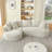 Curved L-Shape Sectional Oversized Sofa-229421131