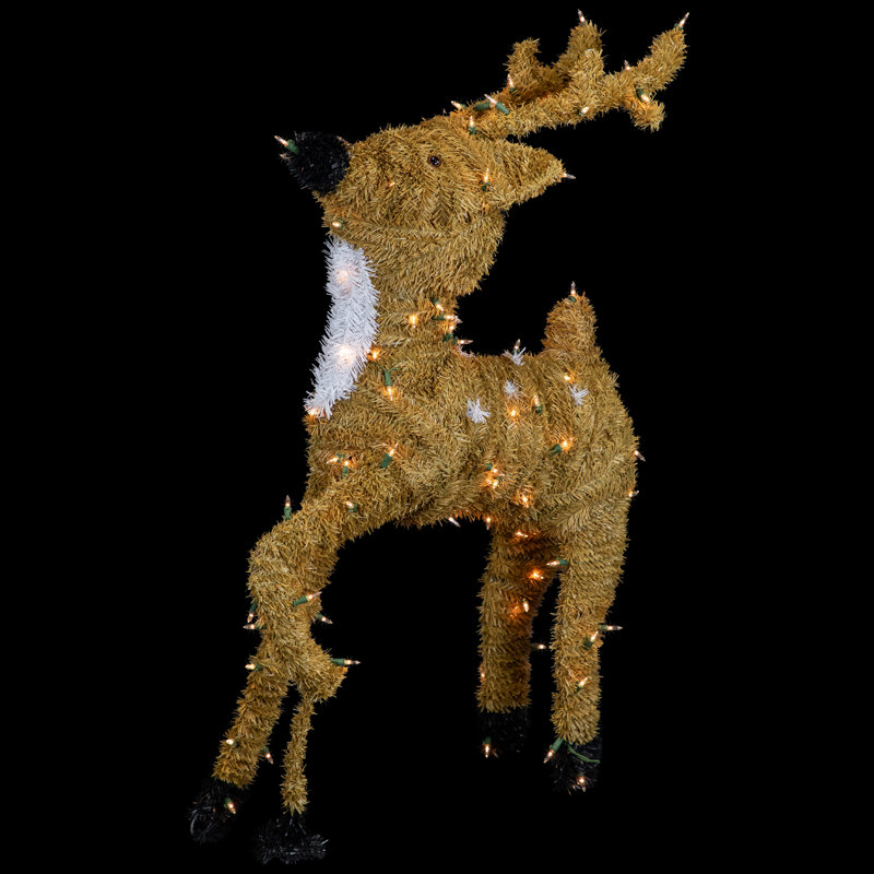 Statue de jardin cerfs animaux en métal
