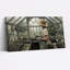 «Gardener Tendant Seedlings in Glass Greenhouse», art mural-133440141