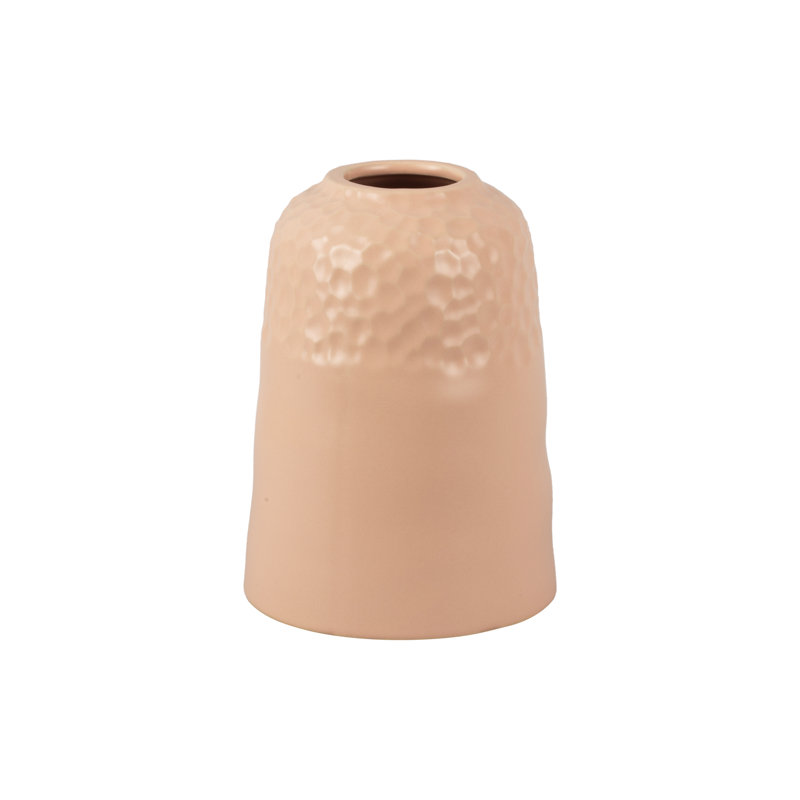 Ceramic Table Vase, Soft Pink, 28cm H x 19cm W x 19cm D