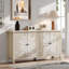 Buffet 4 portes avec tablettes réglables et sculpture créative exquise-1852118421