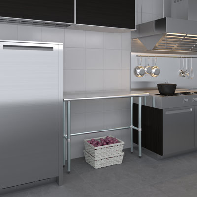 Stainless Steel Open Base Work Table