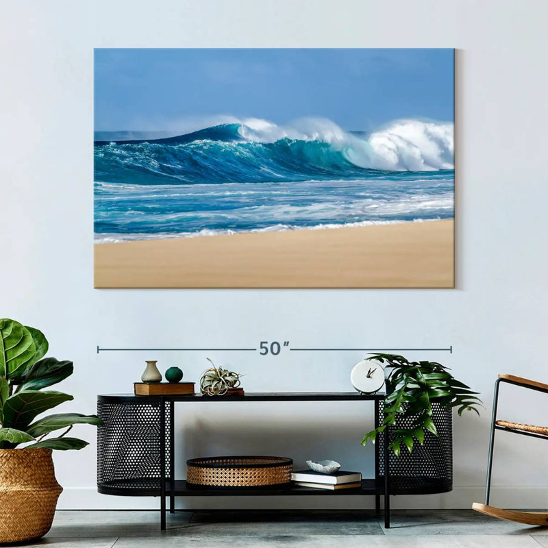 Senne Breaking Sea Waves, 34" H x 51" W