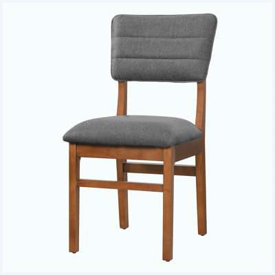 Upholstered Dining Chairs Set of 4, Ergonomic Mid-Century Modern Dining Chairs with Sturdy Rubberwood Frame, Non-Slip Kitchen Chairs for Dining Room,