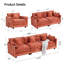 Ensemble de salon modulaire moderne avec coussins à double couche-132208651-132208653