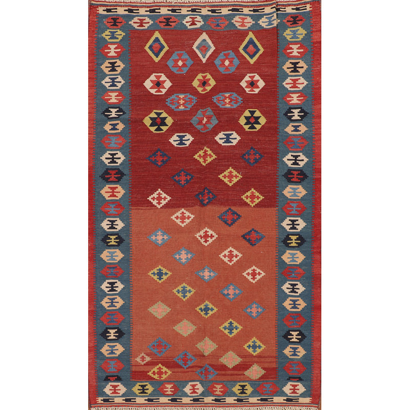 Tapis kilim à tissage plat 3 x 6