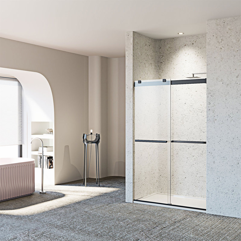 Frameless Double Sliding Soft-Close Shower Door