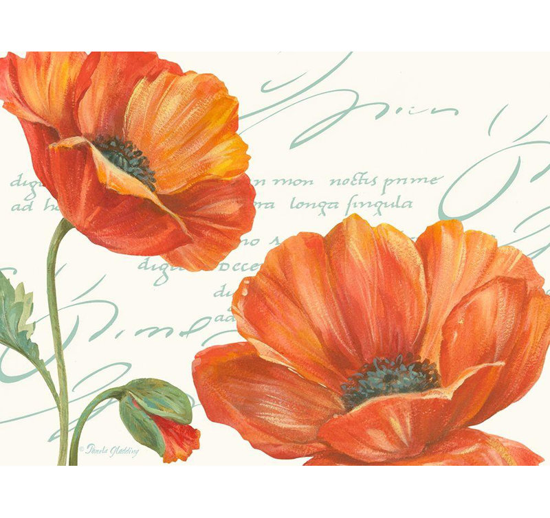 Ophelia & Co. Gladding, Pamela, reproduction d'art sur toile tendue: Orange Poppies I, H 36 po x l 46 po