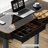 Standing desk with built-in outlet, glass top-402262798-348550547