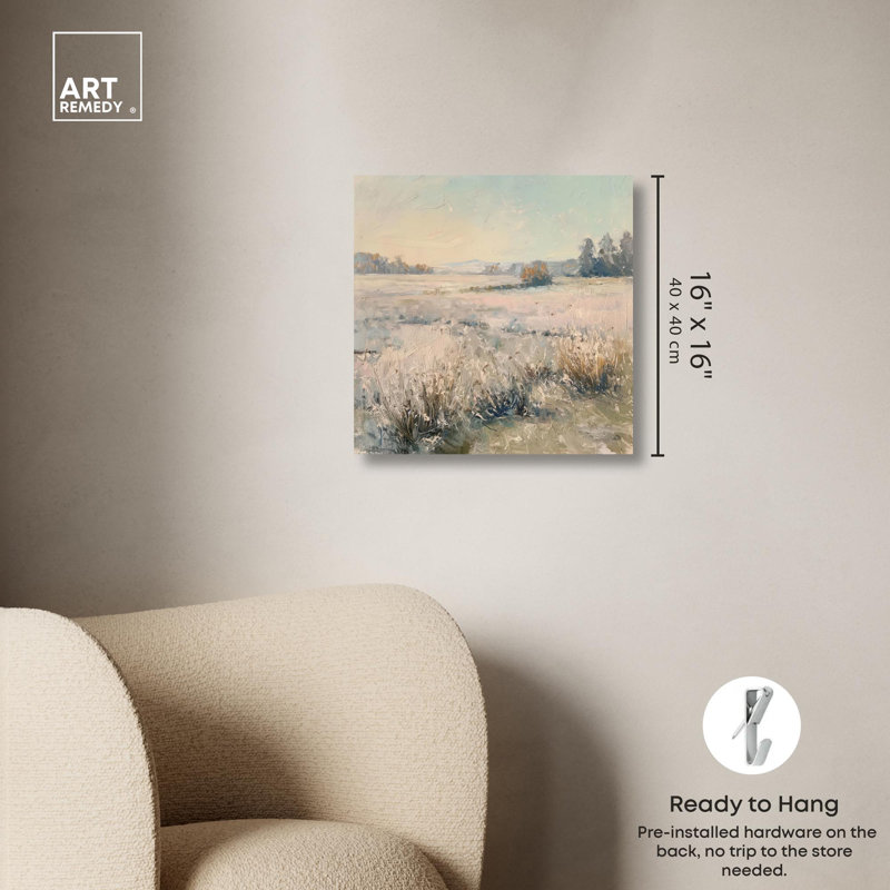 Toile non apprivoisée, paysages rétro par Art Remedy, H 16 po x l 16 po x P 1,5 po, Toile tendue