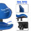Chaise de bureau pivotante à 360 ° Aldous avec dossier en filet et hauteur réglable-529830397