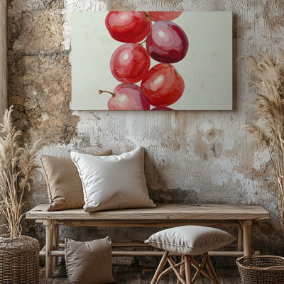 Art mural, grappe de raisin rouge