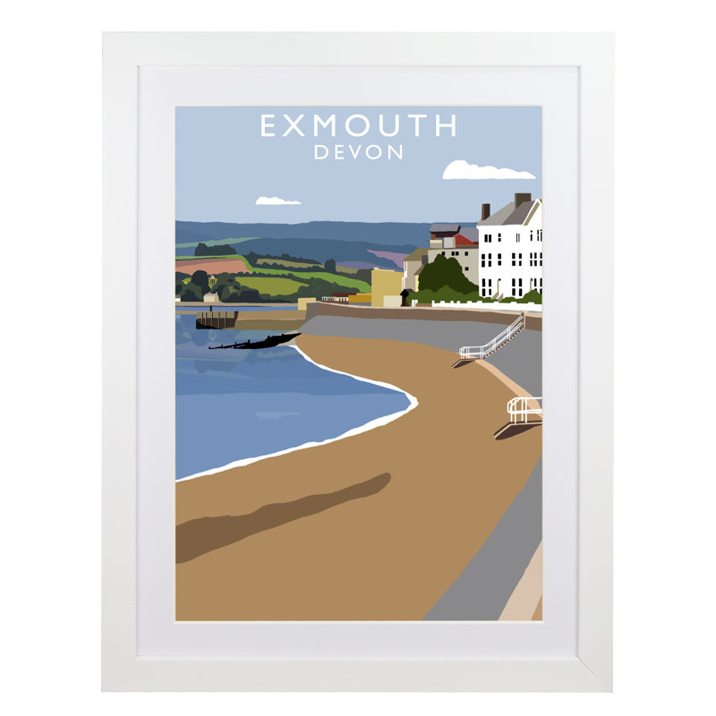 Exmouth 2 by Richard O'Neil - Print, White Wood Frame, 54 cm H x 44 cm W x 2.2 cm D