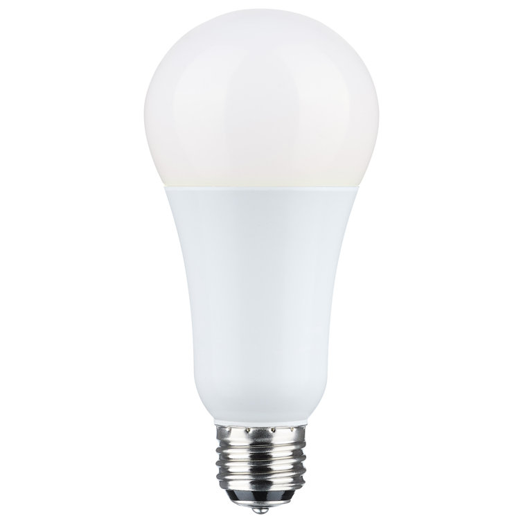 5/14/20 Watt A21 LED 3-Way Lamp White Finish 5000K CCT Medium Double Contact Base 120 Volt