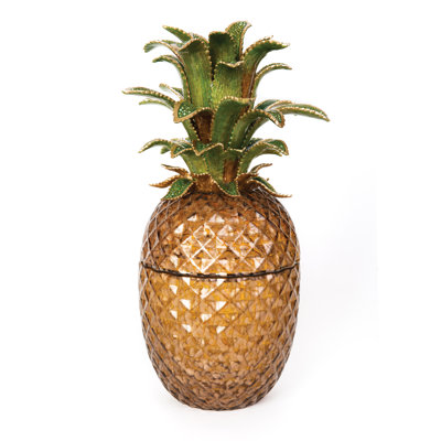 Winston Pineapple Jeweled Glass Jar