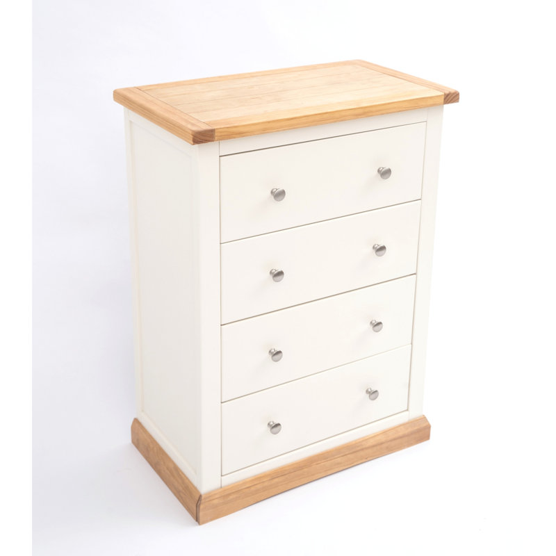 4 Drawer 70cm W Chest, Waxed Pine