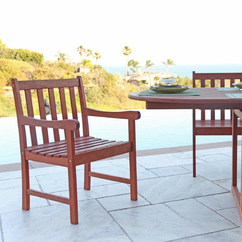 Fauteuil de patio en eucalyptus Jayslin