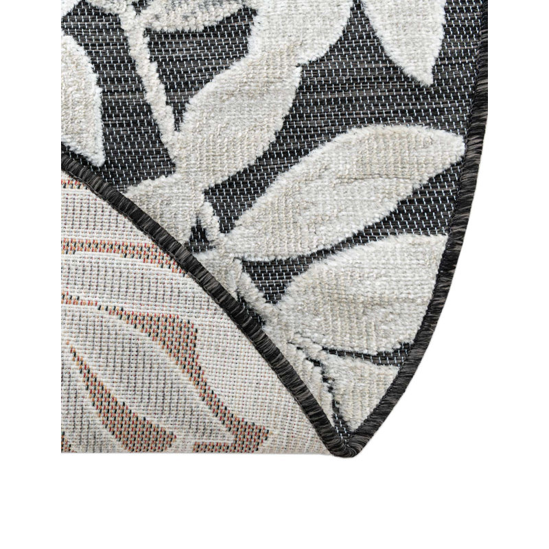 Firman Floral Indoor / Outdoor Rug, Round 4'5"