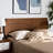 Raya mid-century modern king Size Rustic Oak Wood Headboard, 49.76'' H X 82.71'' W X 0.65'' D-1441632328