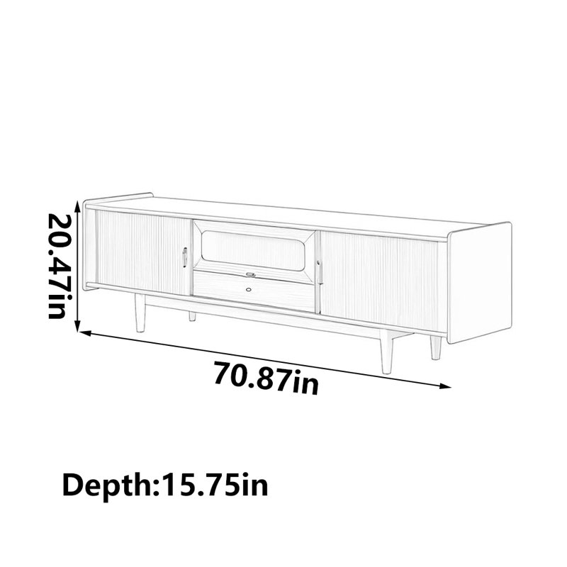 Meuble télé rétro, moderne et simple, Brun