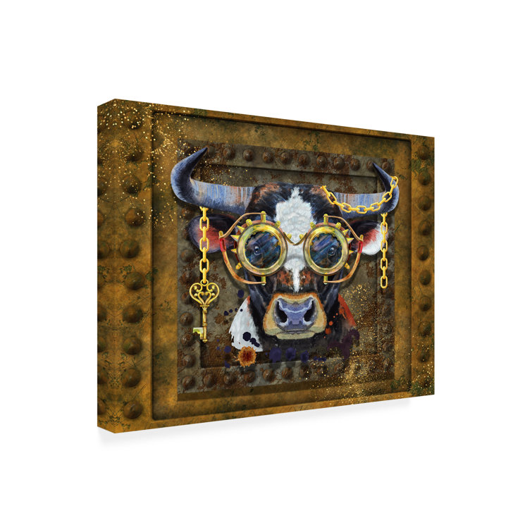 Trinx Tina Mitchell Steampunk Bull Canvas Art - Wayfair Canada