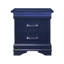 Table de chevet bleue Charlton avec DEL