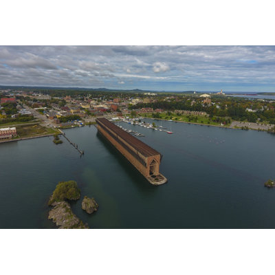Historic Dock in Marquette Michigan 1 Piece Wrapped Canvas Wall Art
