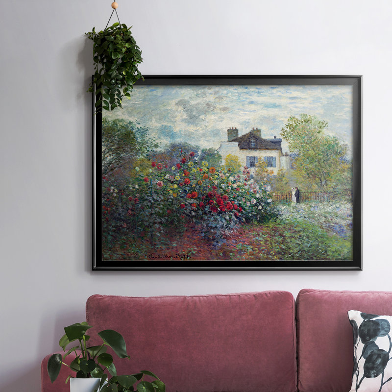 Le jardin de l'artiste à Argenteuil, reproduction d'art sur toile, Noir, H 18 po x l 26 po x P 1,5 po
