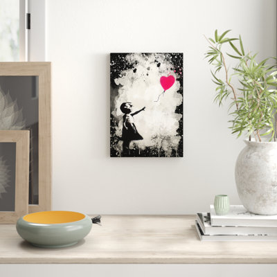 Girl with Balloon - Wrapped Canvas