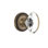Rope Rosette with Oval Clear Crystal Door Knob