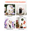 Support en arche, 7,2 x 4 pi, structure stable, facile à assembler, support en arche en métal doré avec couvercle pour mariage, fête d'anniversaire, célébration des fêtes et décoration de cérémonie