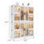 Grande armoire de rangement portative avec 8 petites armoires de rangement et 2 tringles de suspension pour les articles. 12, tringles, portes magnétiques. Pour les vêtements, les articles. Pp et abdos forts Rapide à assembler. Blanc