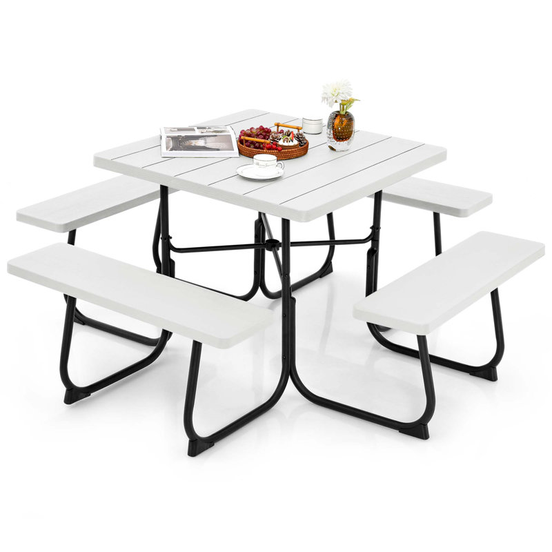 Table de pique-nique extérieure pour restaurant L 35 po Biaca, Blanc