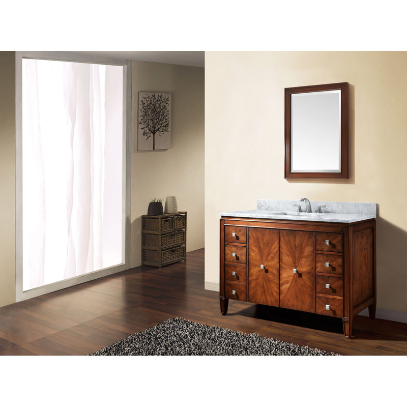 Brentwood Rectangle Solid Wood Beveled Mirror, 35" H x 30" W