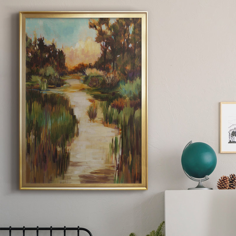 «Well Worn Path», reproduction encadrée de qualité supérieure - prête à être accrochée, H 42,5 po x l 30,5 po x P 1 po, Or