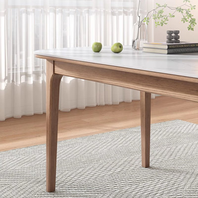 Simple sintered stone dining table set