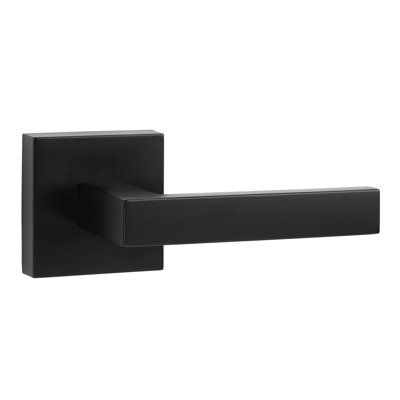 Siena Square Passage Lever, Flat Black