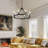 8 - Light Dimmable Wagon Wheel Chandelier-267071756