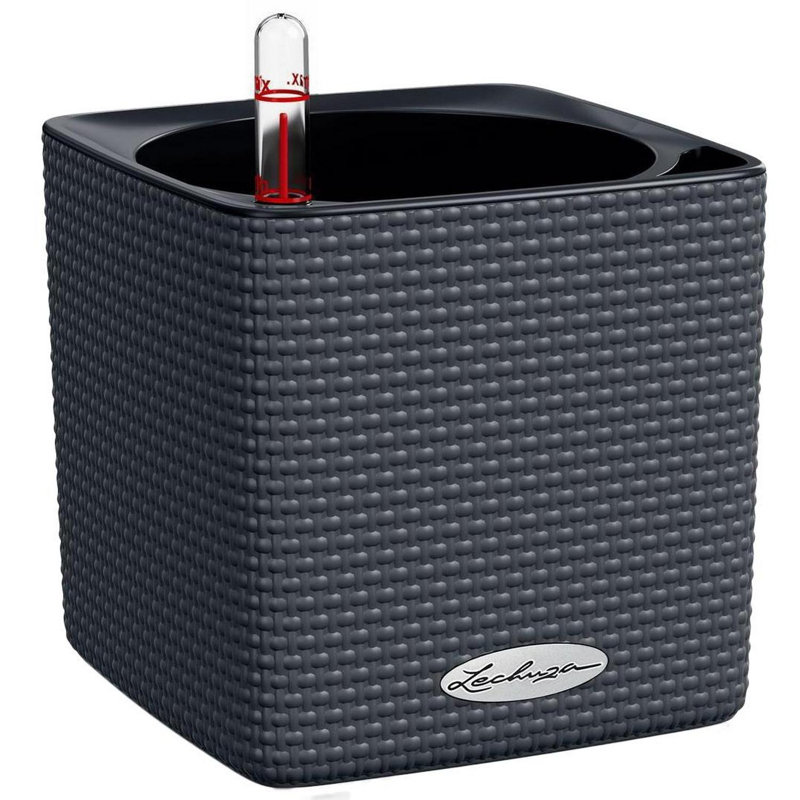 Planter Box, Black, 16cm H x 17cm W x 17cm D