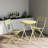 3 Piece Patio Bistro Set Of Foldable Round Table And Chairs, Yellow