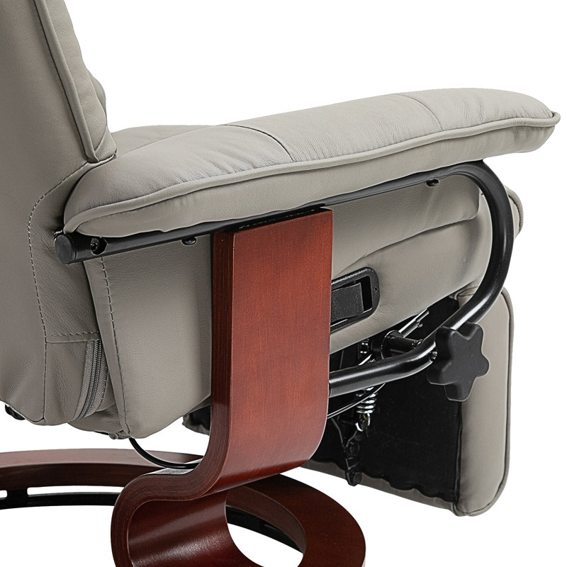 Hoenack Faux Leather Swivel Armchair