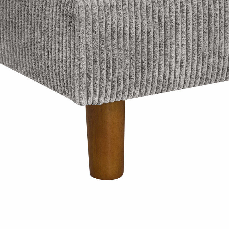 Maicee 2 - Piece Upholstered Sectional, Light Gray
