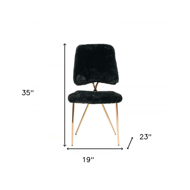 Chaise rembourrée Simone, Noir