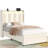 Velvet Upholstered Storage Kids Bed With LED Lights, Twin Size Platform Kids Bed With 1 Drawer-2079413573-2067858231