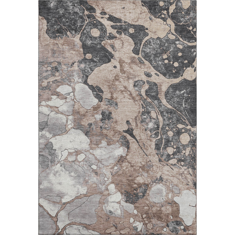 Premium Machine Washable Mayfield AMF1909 Abstract Rug, Rectangle 9' x 12'