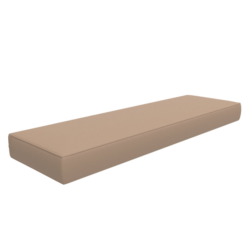 52 Inch Outdoor Bench Cushion, 5" High Density Foam, Beige